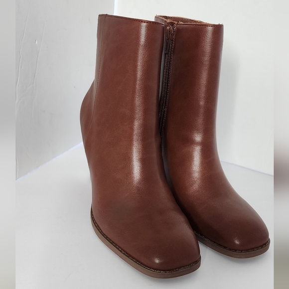 DOLCE VITA Rupart Square Toe Brown Wedge Bootie Size 10 - Picture 2 of 8